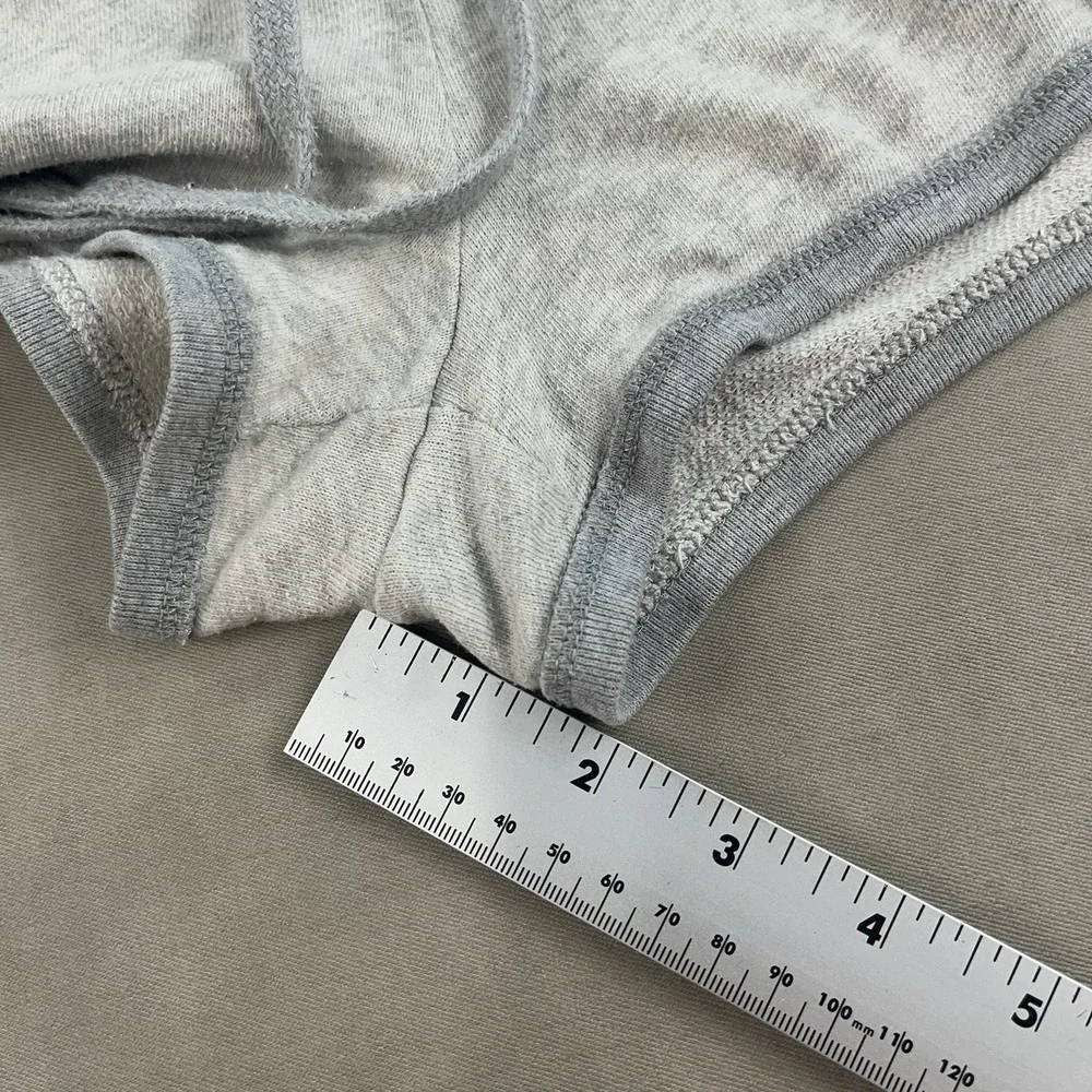 Y2K Abercrombie & Fitch Mini Micro Sweat Shorts Gray Low-Rise Lounge Cheeky